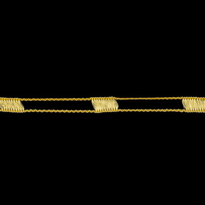 Pale Yellow Fine Rail Lace Trim - 0.2" Detail