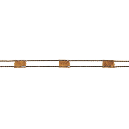 Black and Brown Fine Rail Lace Trim - 0.2" Detail