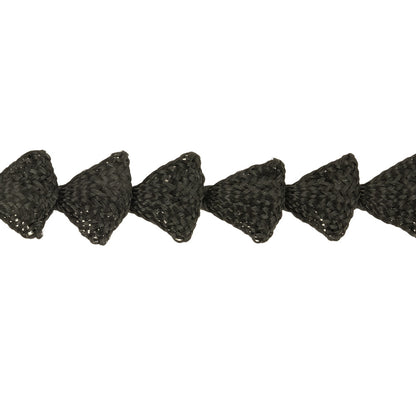 Black Triangles Braided Trim - 0.5" Detail