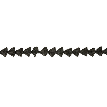 Black Triangles Braided Trim - 0.5"