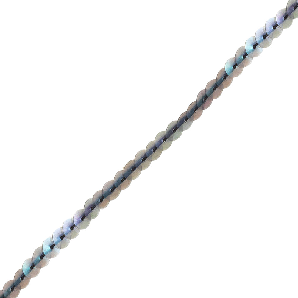 Matte Iridescent Translucent Flat Sequins Trim - 6mm Detail