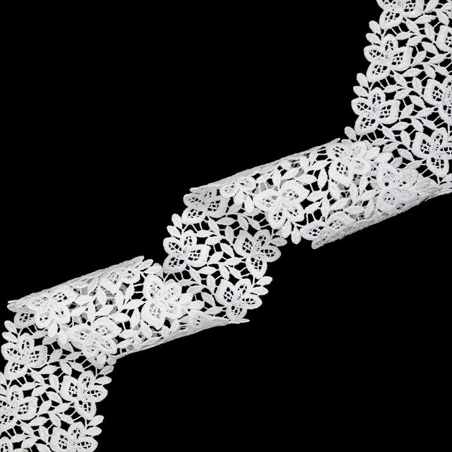 White Flowering Vines Venise Lace Trim - 2.375"