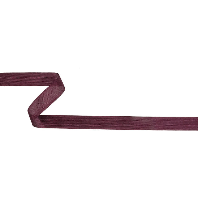 Aubergine Woven Edge Rayon Seam Binding - 0.5"