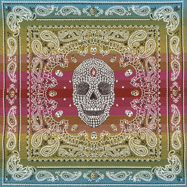 French Multicolored Diamonds and Bandanas Oversized Square Patch - 18.875"