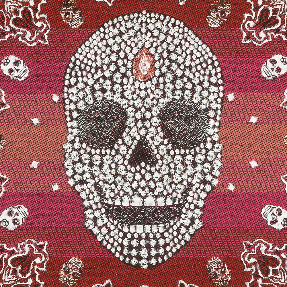 French Rouge Multi Diamonds and Bandanas Oversized Square Patch - 18.875" Detail