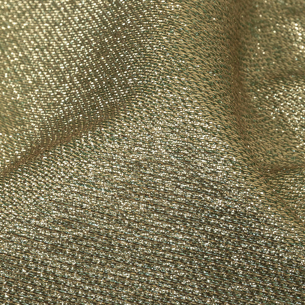 Geode Metallic Mint and Gold Crackle Luxury Brocade Folded