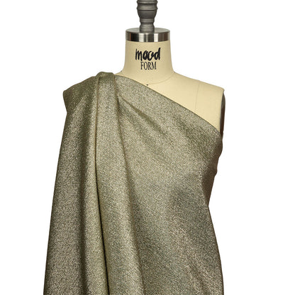 Geode Metallic Mint and Gold Crackle Luxury Brocade Detail