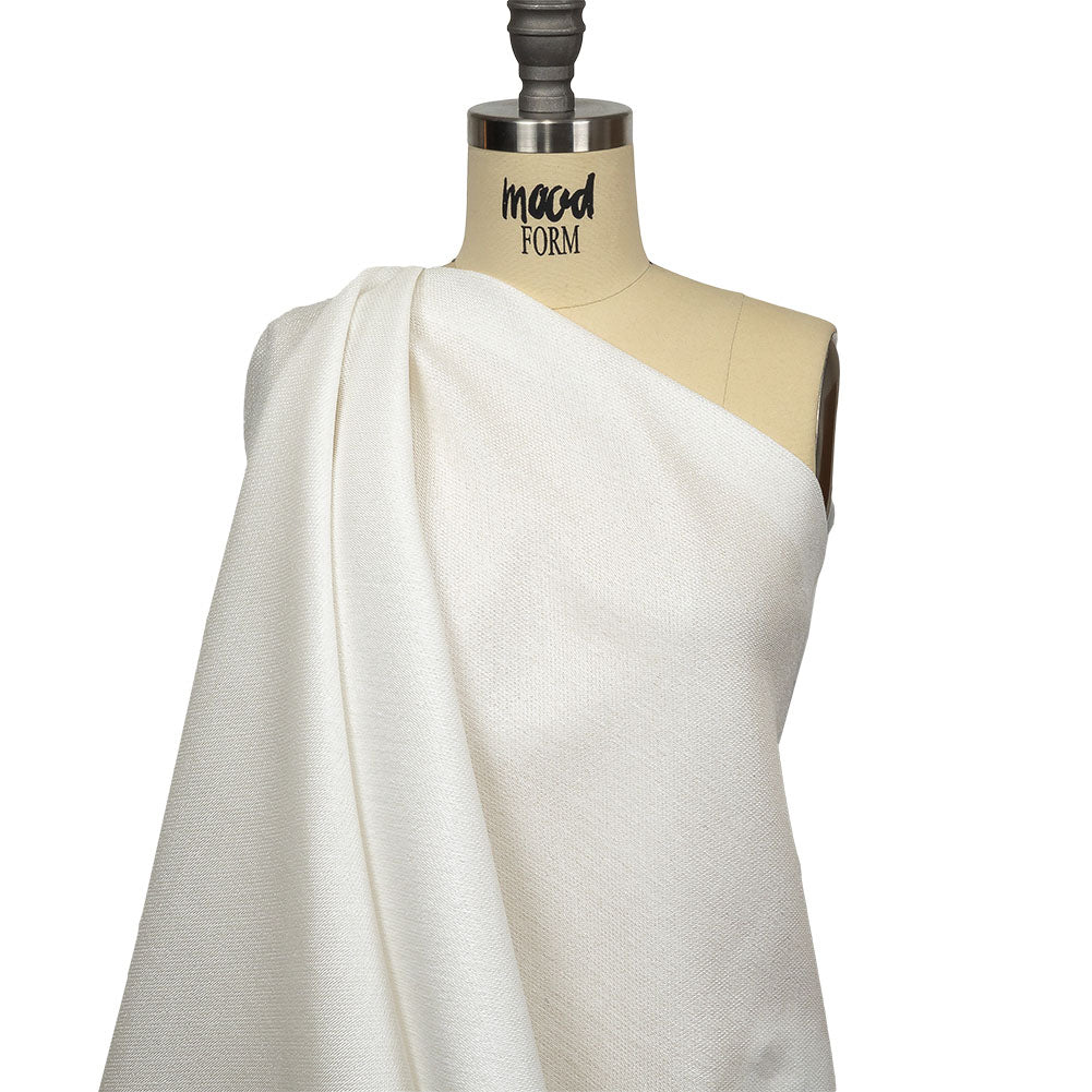 Geode Metallic White Crackle Luxury Brocade Detail