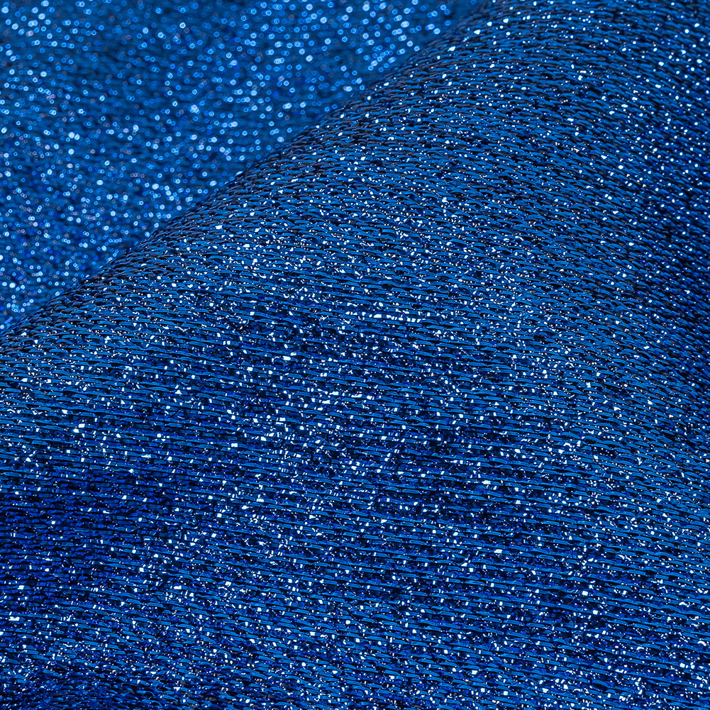 Geode Metallic Blue Crackle Luxury Brocade Detail