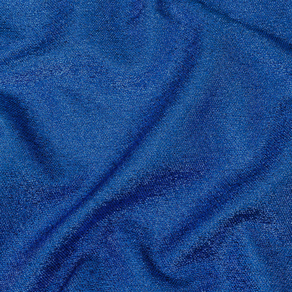 Geode Metallic Blue Crackle Luxury Brocade