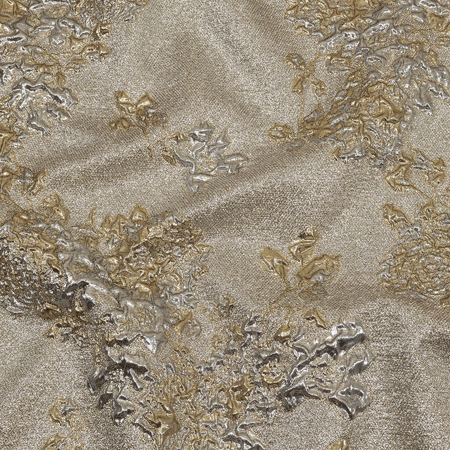 Metallic Silver and Gold Floral Luxury Brocade