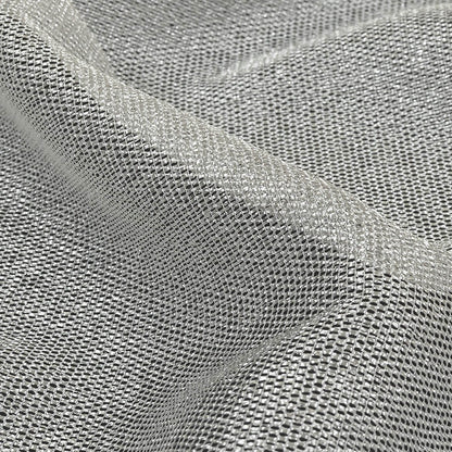 Metallic Silver and White Luxe Novelty Mesh Detail