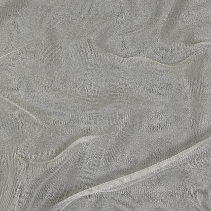 Metallic Silver and White Luxe Novelty Mesh