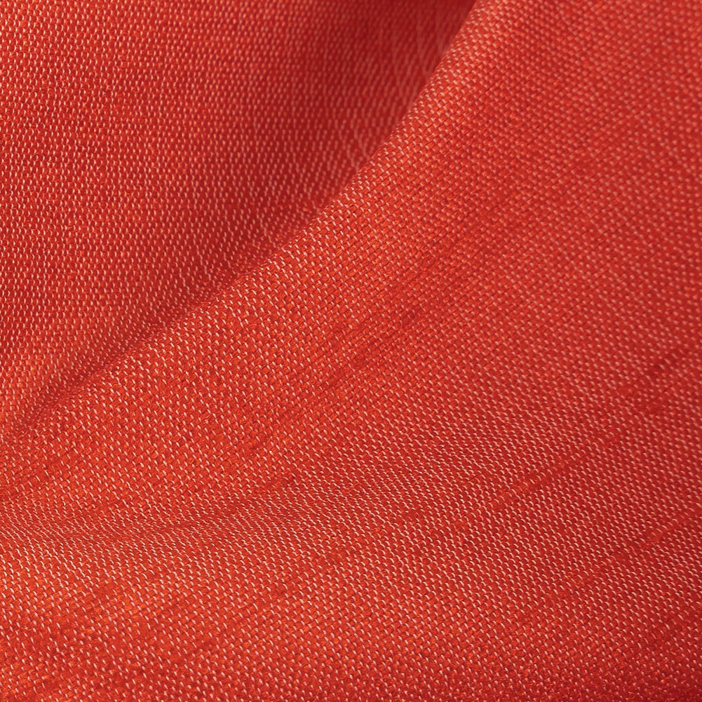 Polyester Shantung - Hot Coral - Eirian Collection - Detail