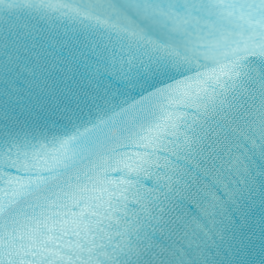 Polyester Shantung - Turquoise - Eirian Collection - Detail