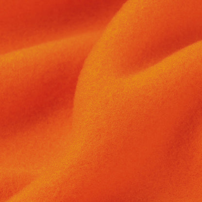 Flame Orange Recycled Polyester Stretch Knit Fleece Detail