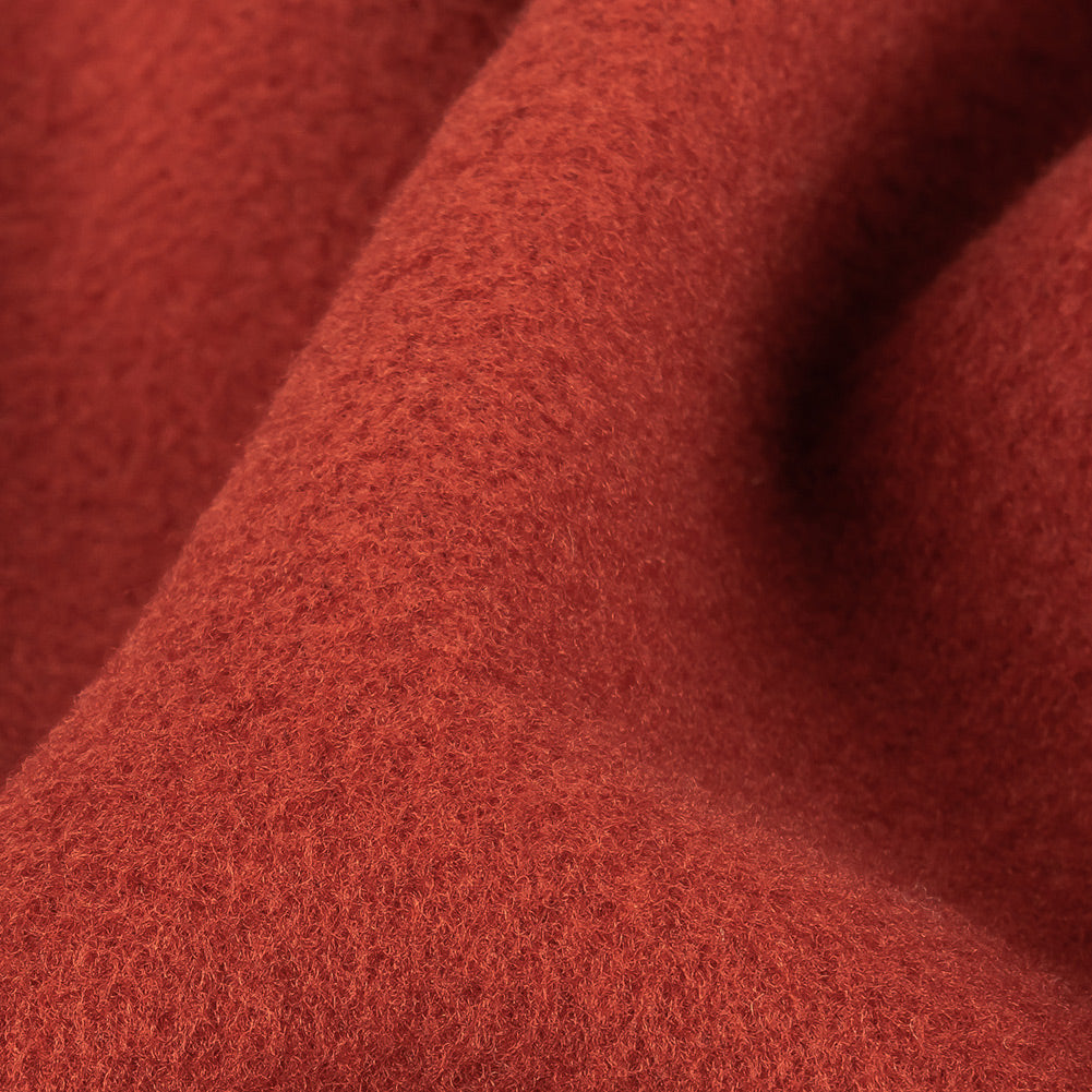Sun Dried Tomato Recycled Polyester Stretch Knit Fleece Detail