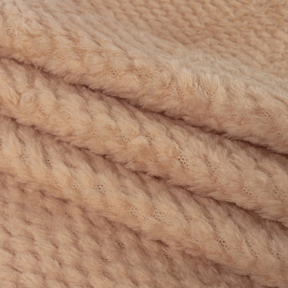 Frappe Plush Polyester Bubble Fleece Folded