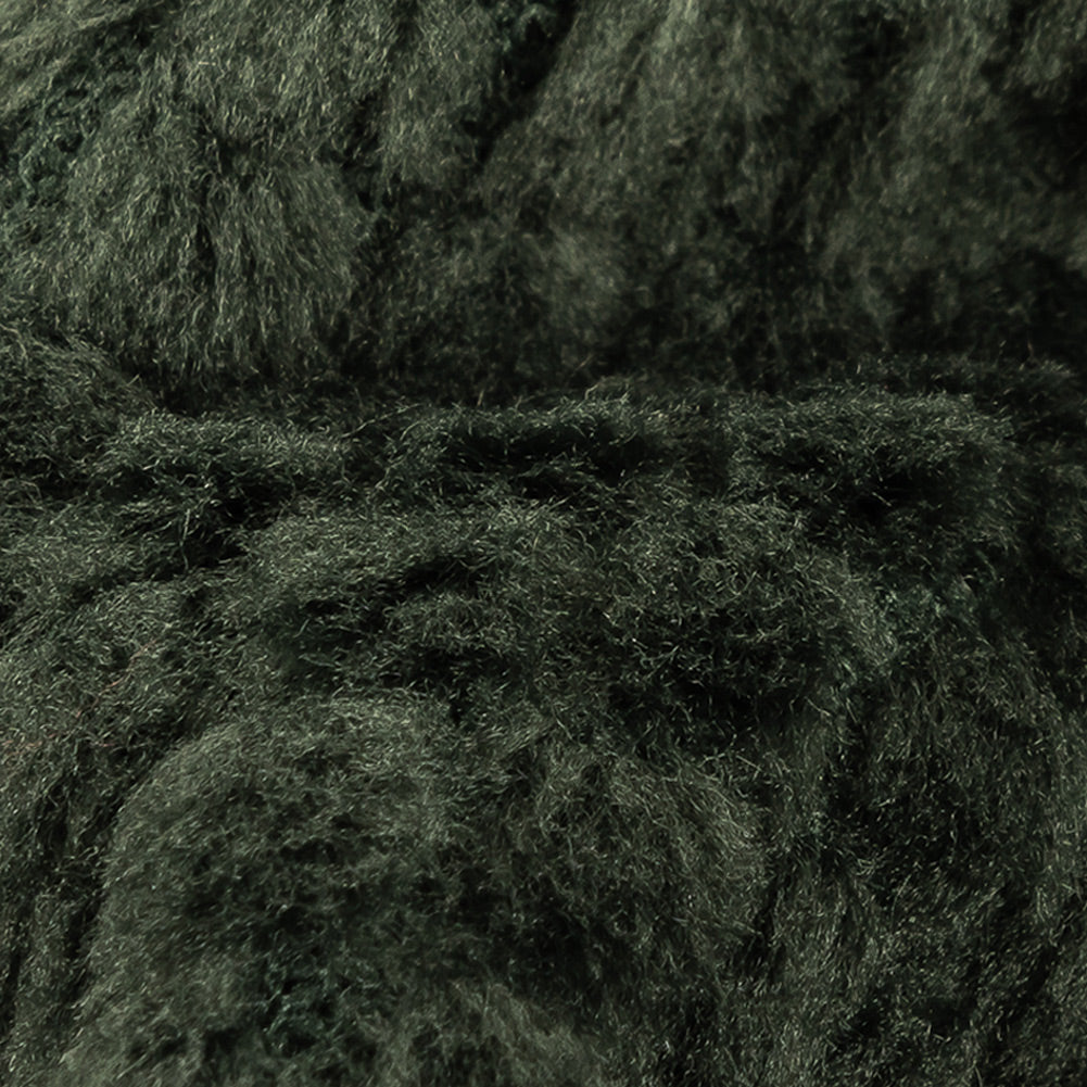 Darkest Spruce Plush Polyester Bubble Fleece Detail