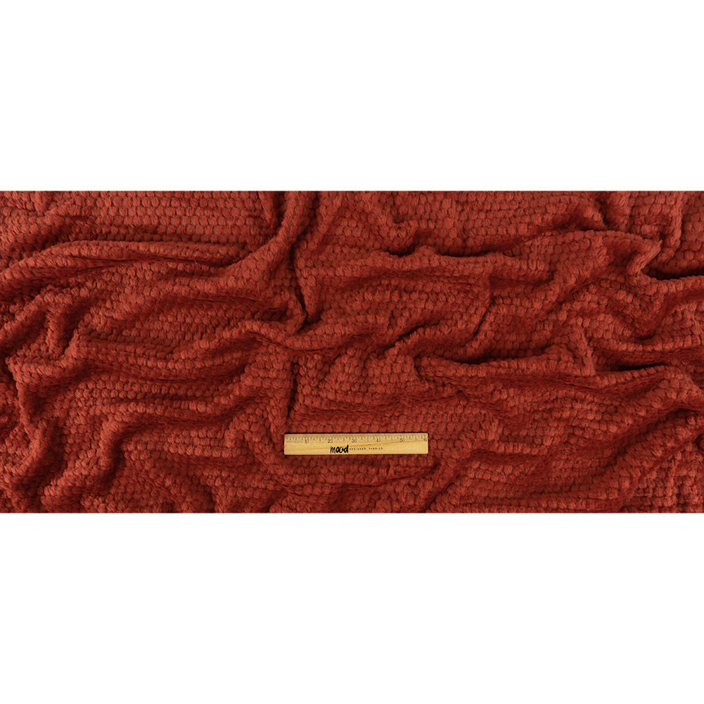 Sun Dried Tomato Plush Polyester Bubble Fleece Full