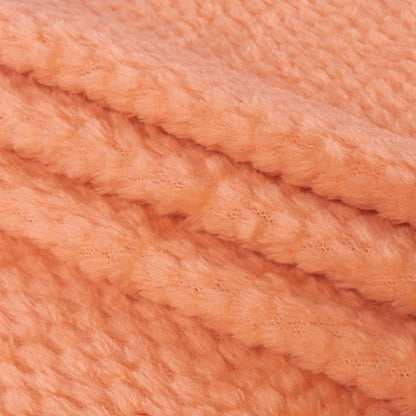 Papaya Punch Plush Polyester Bubble Fleece Folded