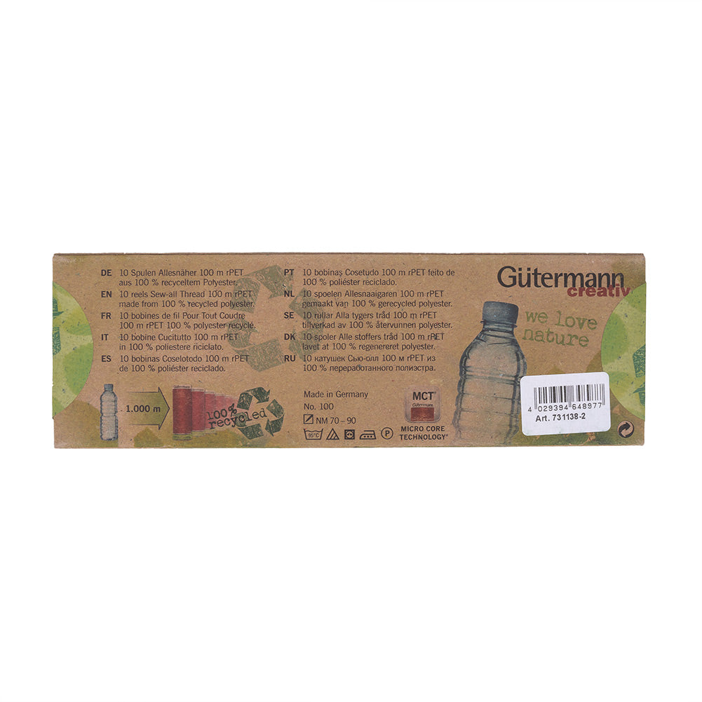 Gutermann Recycled Polyester Thread Set 10ct - Pastel Shades Full