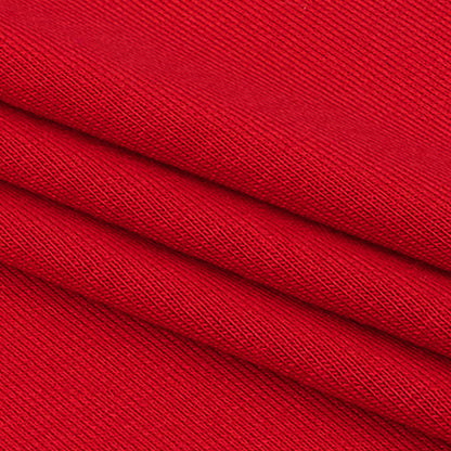 Red Stretch Rayon and Spandex Jersey Folded