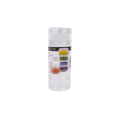 5 Stacking 2" Diameter Jars With 1 Lid - 5.25" x 0.625" Detail