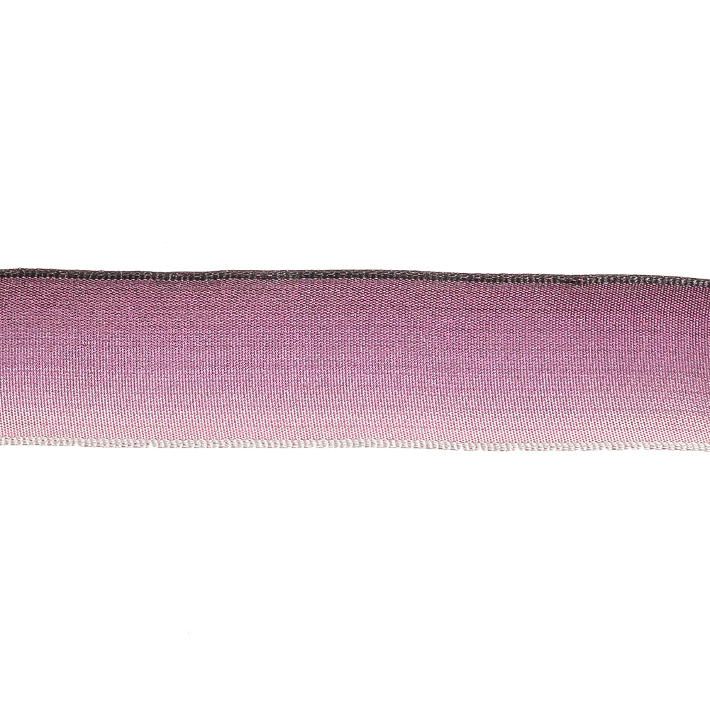 Plum Ombre Woven Ribbon with Wired Edges - 0.875" Detail