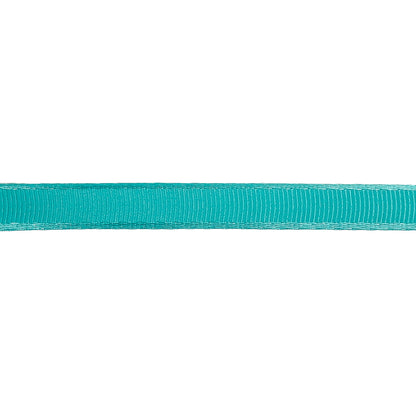 Turquoise Satin-Edged Grosgrain Ribbon - 0.375" Detail