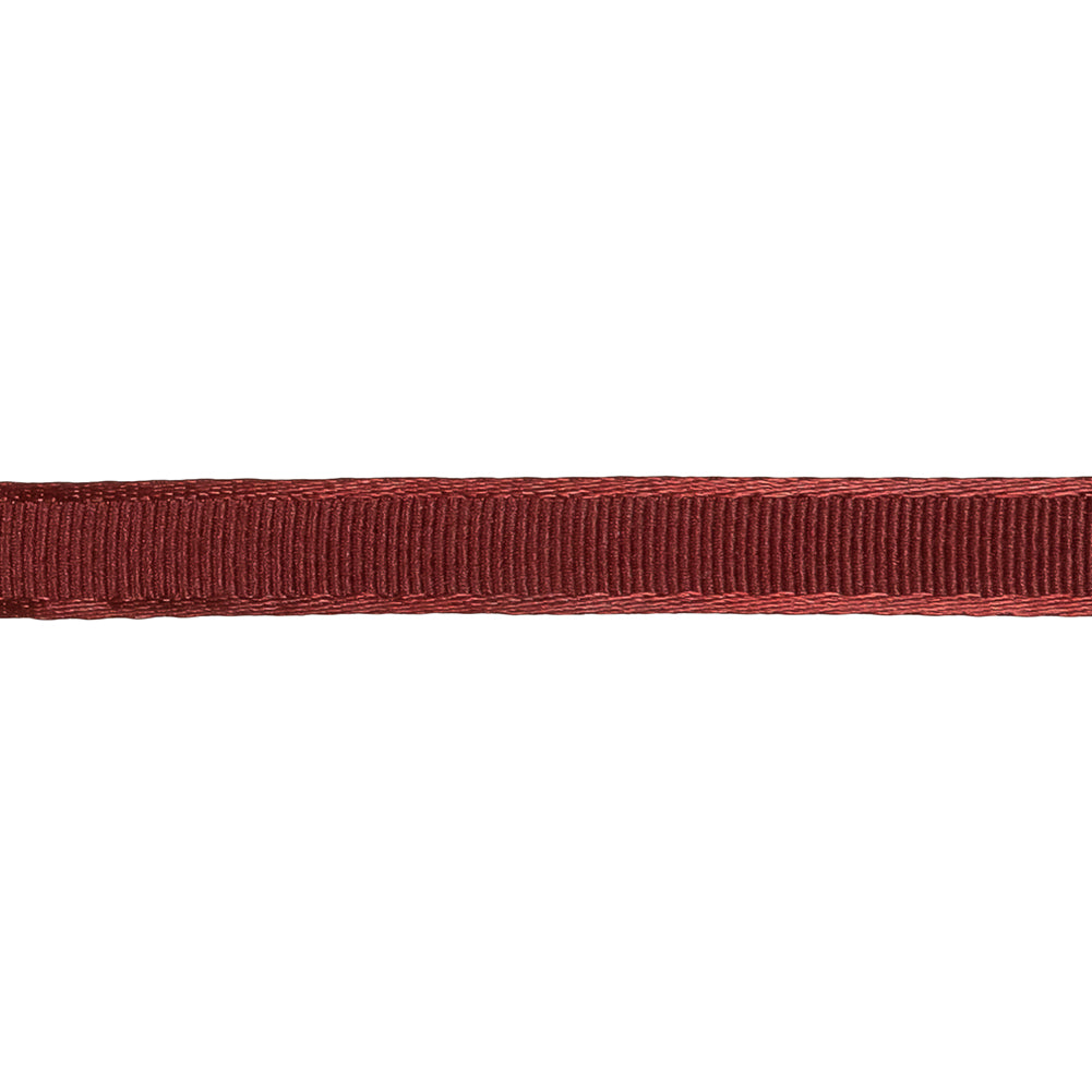 Wine Satin-Edged Grosgrain Ribbon - 0.375" Detail