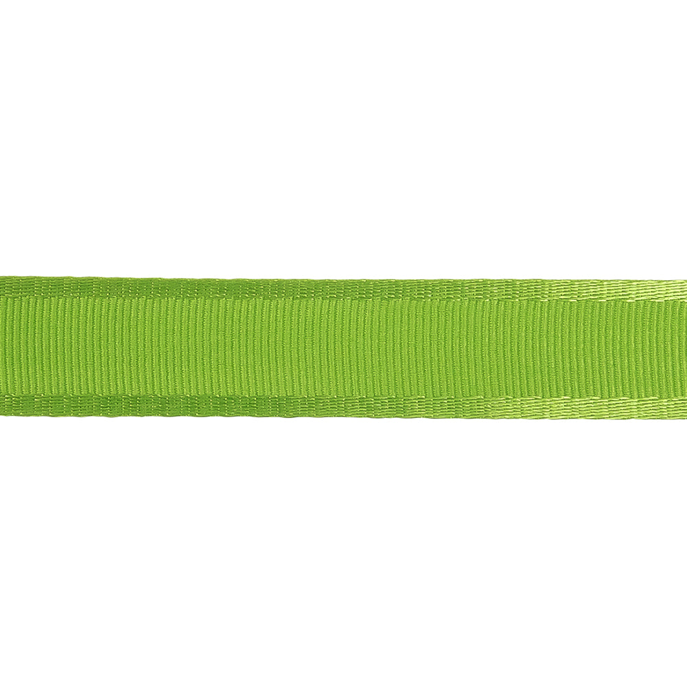 Lime Satin-Edged Grosgrain Ribbon - 0.625" Detail