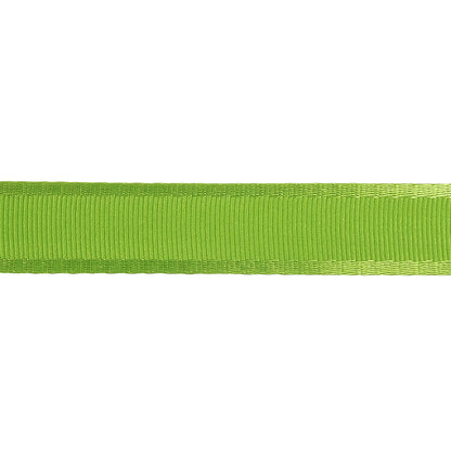 Lime Satin-Edged Grosgrain Ribbon - 0.625" Detail