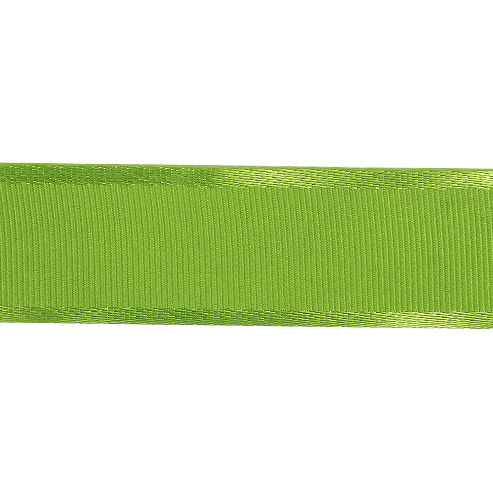 Lime Satin-Edged Grosgrain Ribbon - 1" Detail