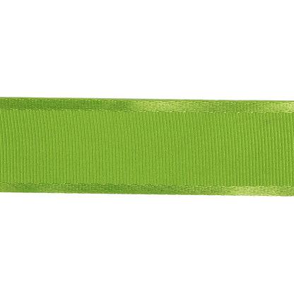 Lime Satin-Edged Grosgrain Ribbon - 1" Detail