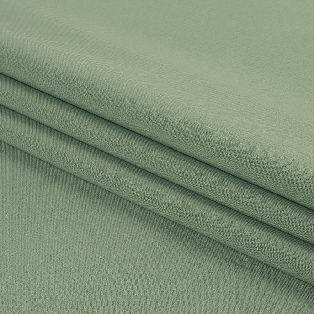 Celadon Green Stretch Polyester Suiting Folded