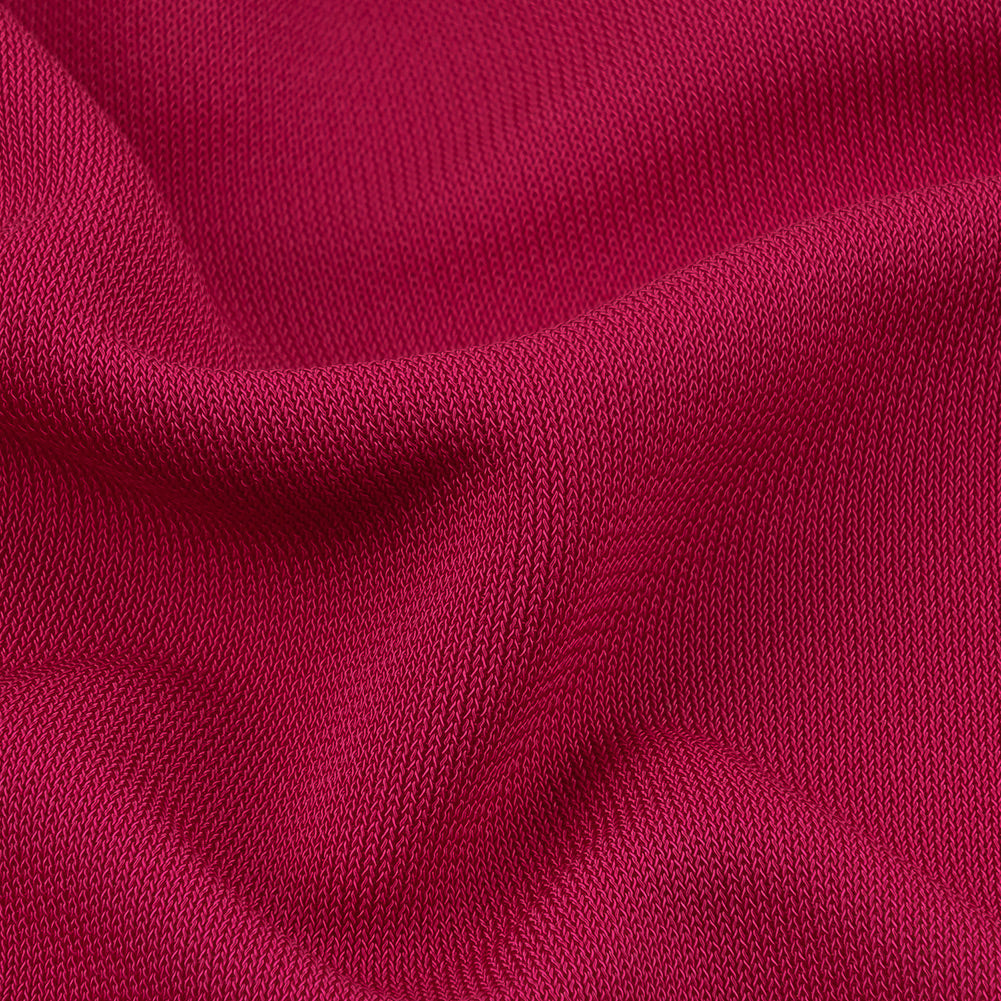 Fuchsia Rayon Crepe Knit Detail
