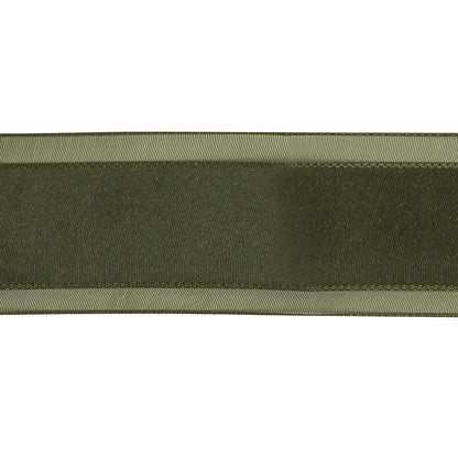 Cypress Woven Ribbon with Sheer Organza Borders - 1.5" Detail