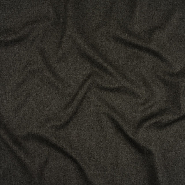 Heathered Gray Wool Twill Suiting