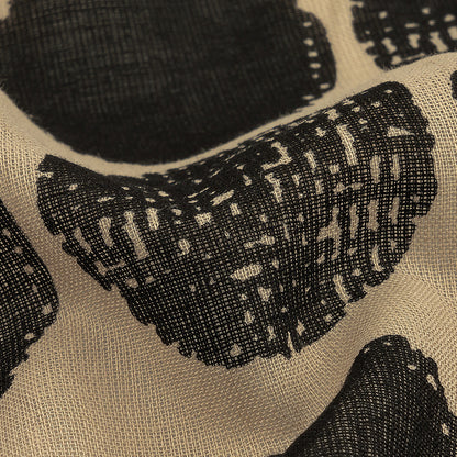 Tocca Beige and After Dark Distressed Circles Cotton Voile Detail