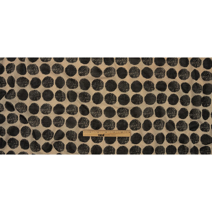 Tocca Beige and After Dark Distressed Circles Cotton Voile Full