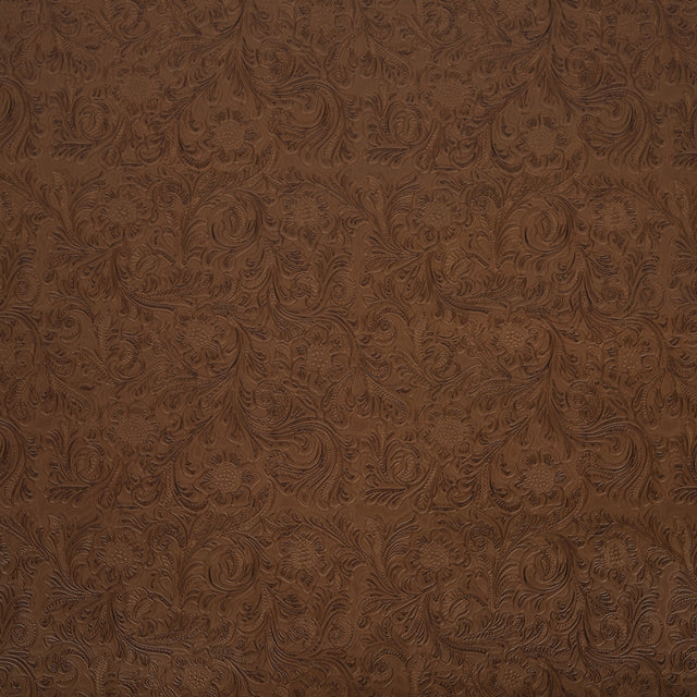 Vintage-Look Floral Embossed Vinyl - Peanut - Wynonna Collection