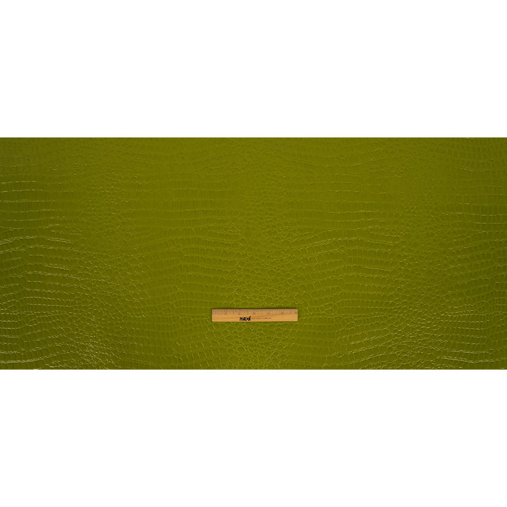 Faux Crocodile Patent Leather - Avocado - Brisbane Collection Full