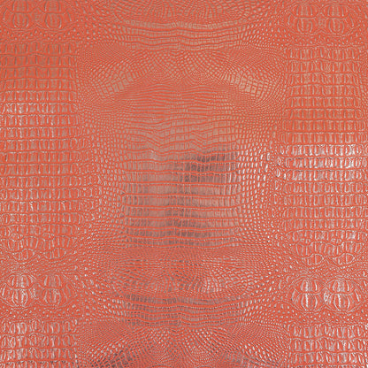 Metallic Crocodile Embossed Vinyl - Pink and Silver - Twain Collection
