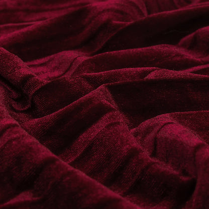 Pleated Velour - Wine - Tver Collection Detail