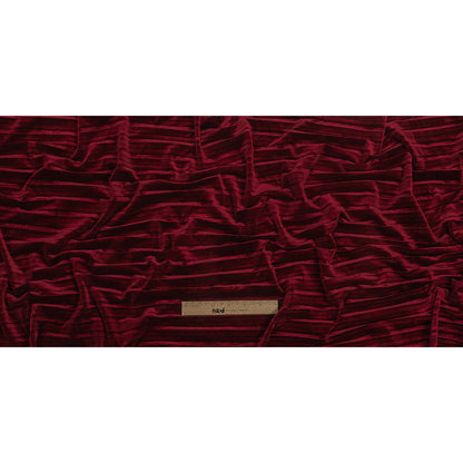 Pleated Velour - Wine - Tver Collection Full