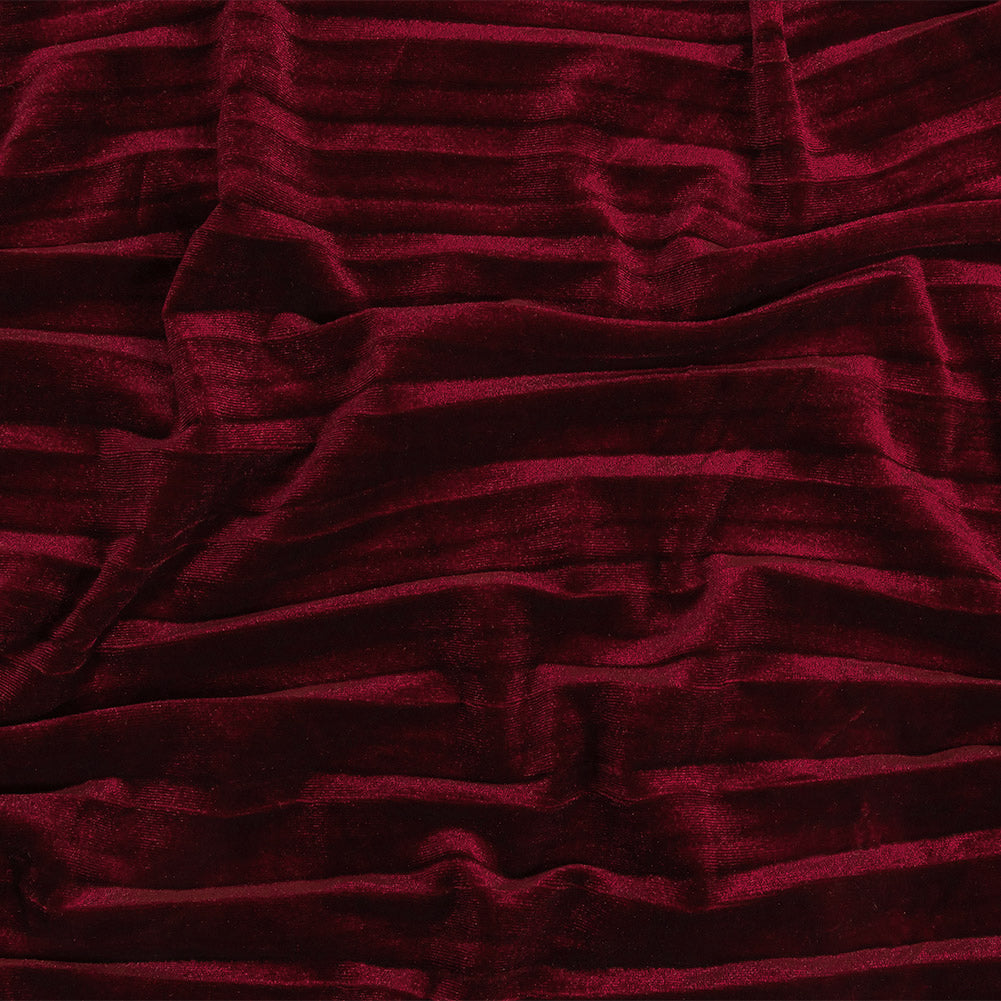 Pleated Velour - Wine - Tver Collection