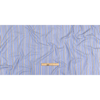 Grapemist, Raw Umber and White Halo Stripes Cotton Shirting Full