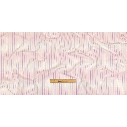 Pink, Purple and White Gradient Pinstripes Cotton Shirting Full