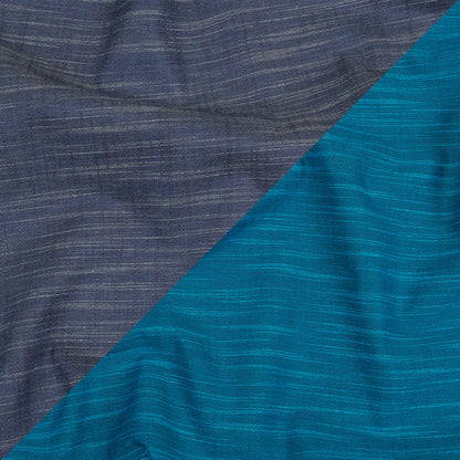 Phthalo Blue Striated Cotton Chambray